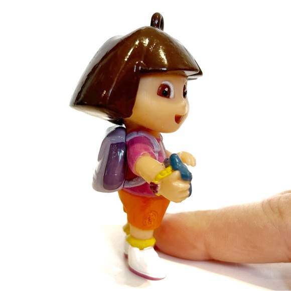 Dora the Explorer Toy Lot Figure Doll Pendant Bracelet Ruler Hair Brush Pink Fun - Picture 8 of 16